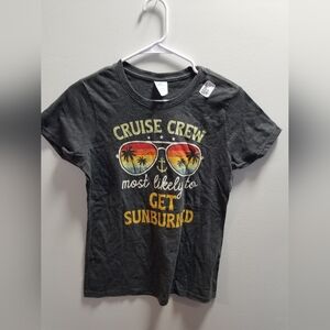 2/$25 Cruise Crew Ladies Gray T-Shirt